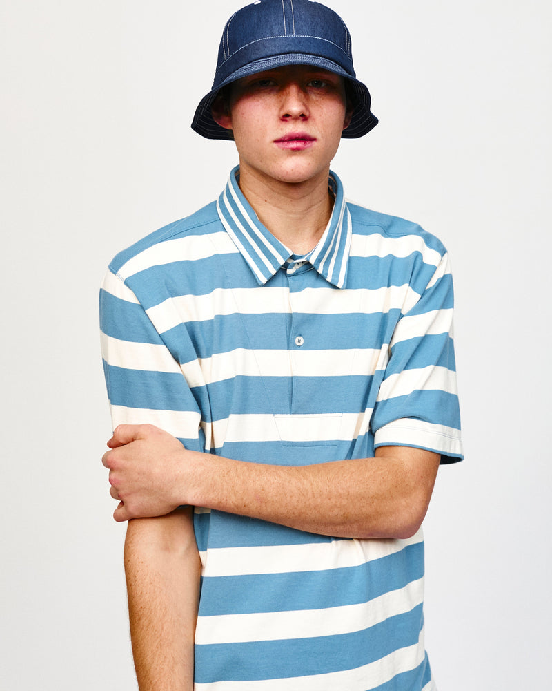 Pop Striped Italo Shirt Blue Shadow/Off White
