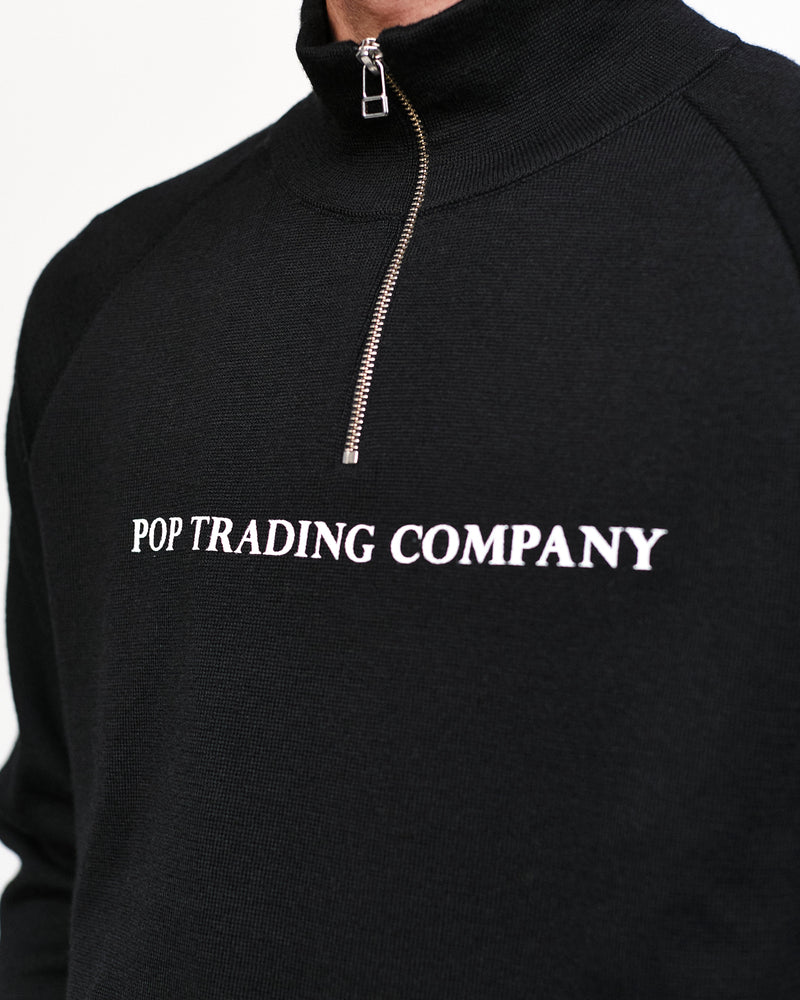 Pop Sportswear Company Halfzip Knit Black