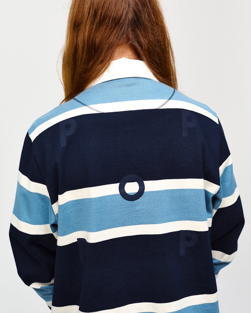 Pop Striped Rugby Shirt Navy/Blue/Off White