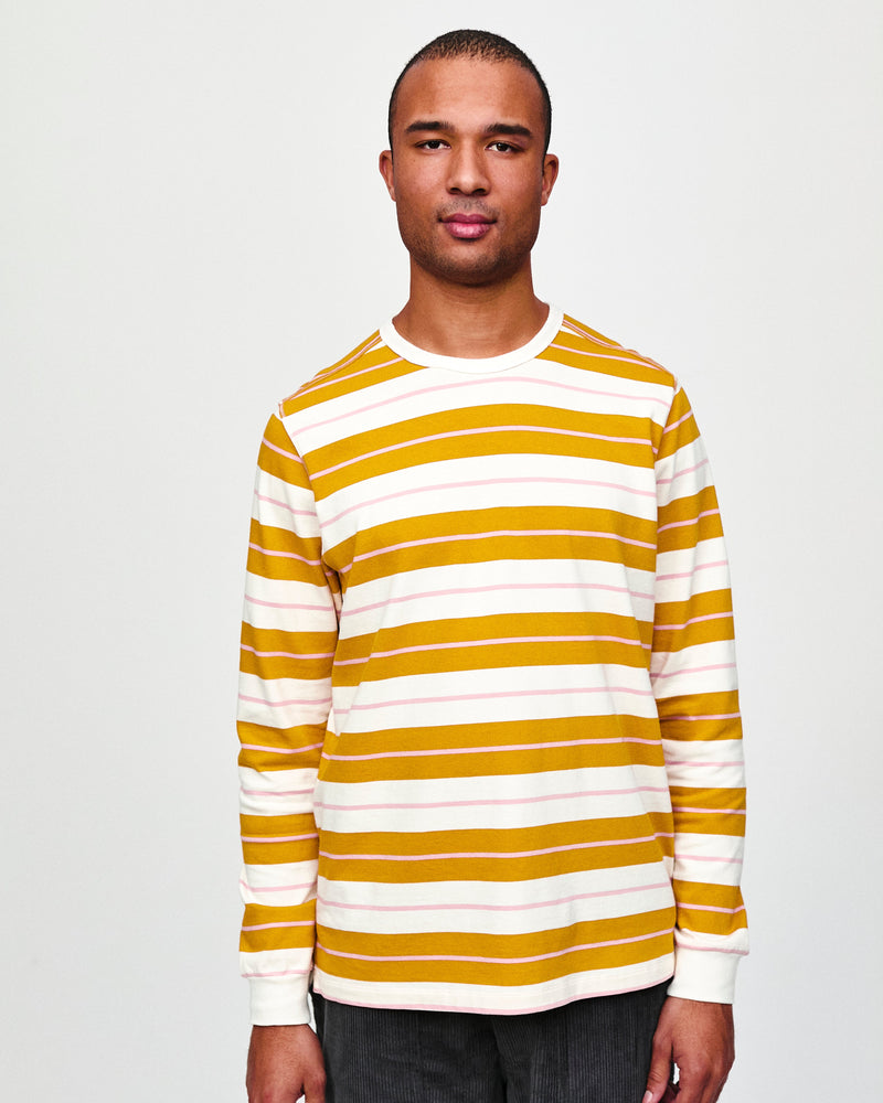 Pop Striped Longsleeve Spruce Yellow/Off White