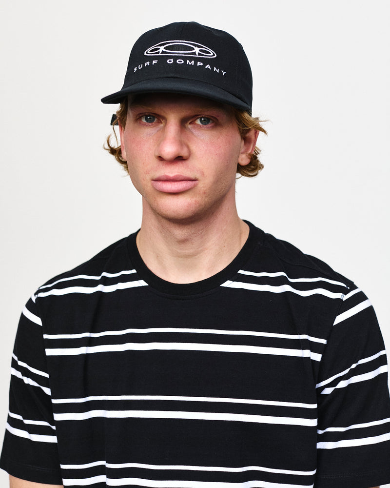 Pop Surf CO. 6 Panel Hat Black