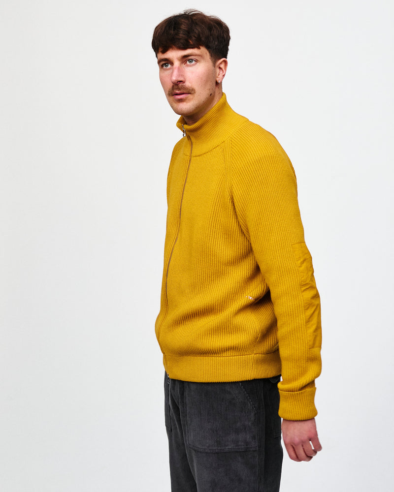 Pop Fullzip Knitted Vest Spruce Yellow