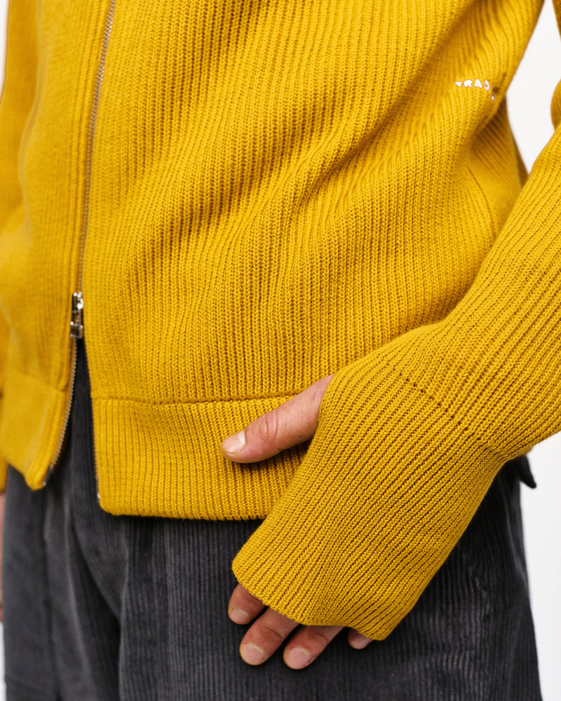 Pop Fullzip Knitted Vest Spruce Yellow