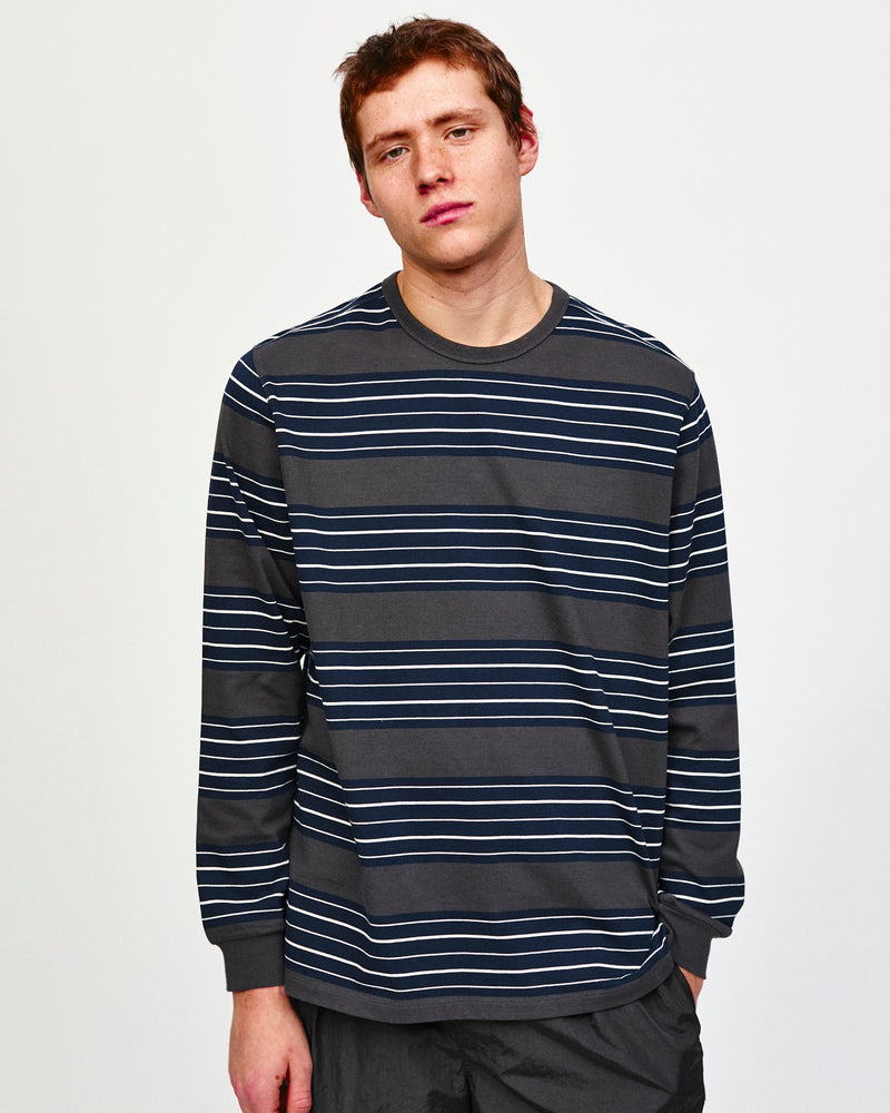 Pop Striped Longsleeve Anthracite/Navy