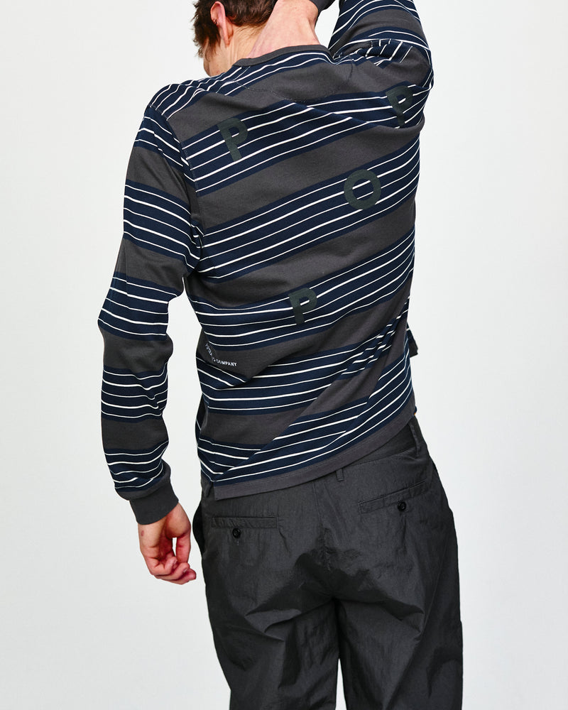 Pop Striped Longsleeve Anthracite/Navy