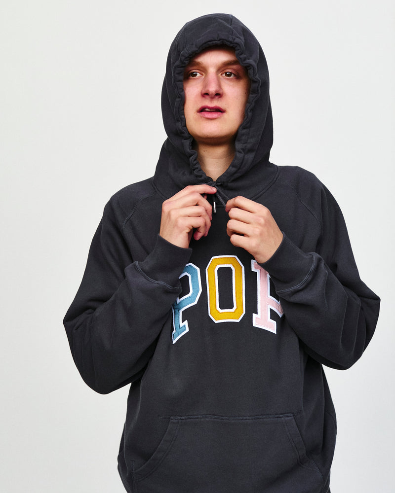 Pop Arch Hooded Sweat Anthracite