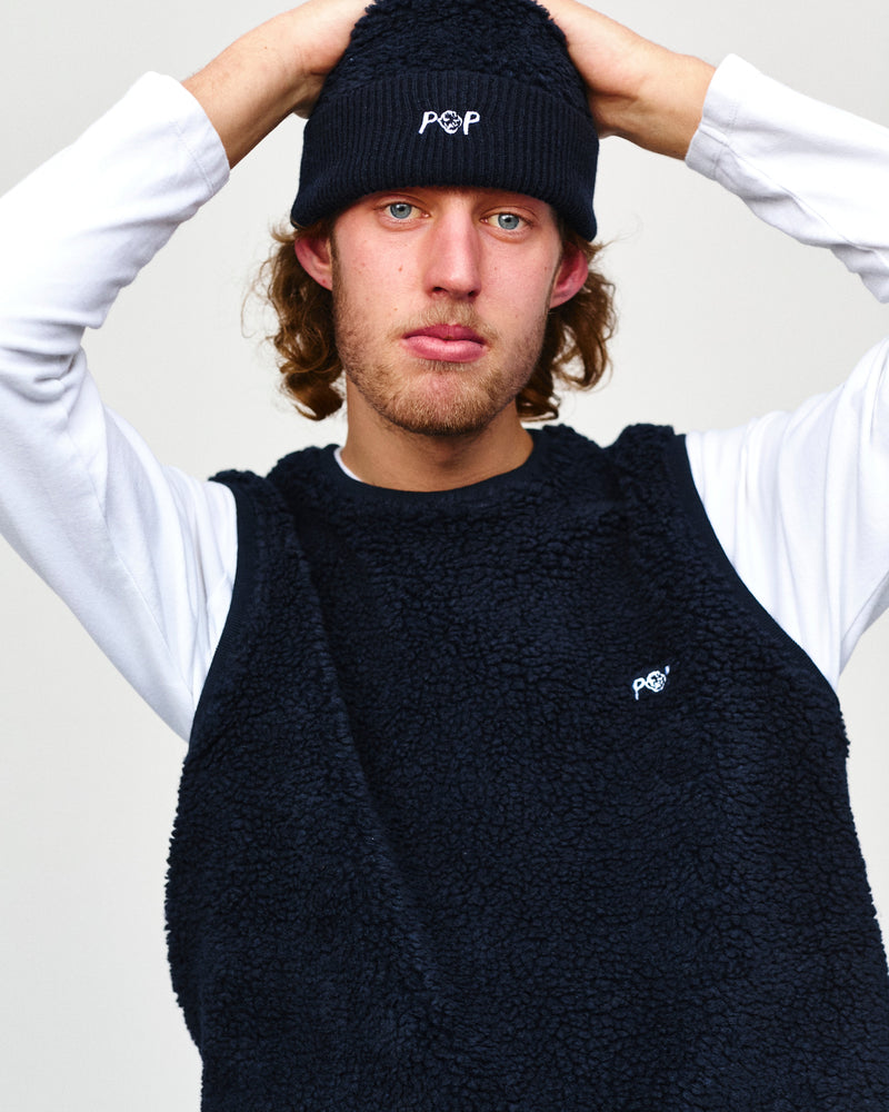 Pop Dancer Fleece Beanie Navy
