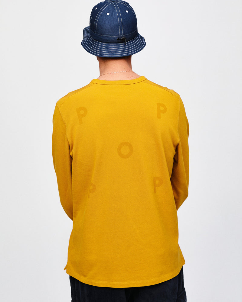 Pop Logo Pique Longsleeve Spruce Yellow
