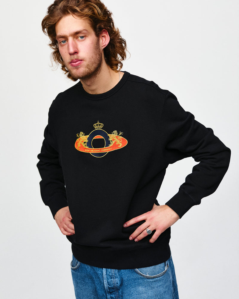 Pop Royal O Crewneck Sweat Black