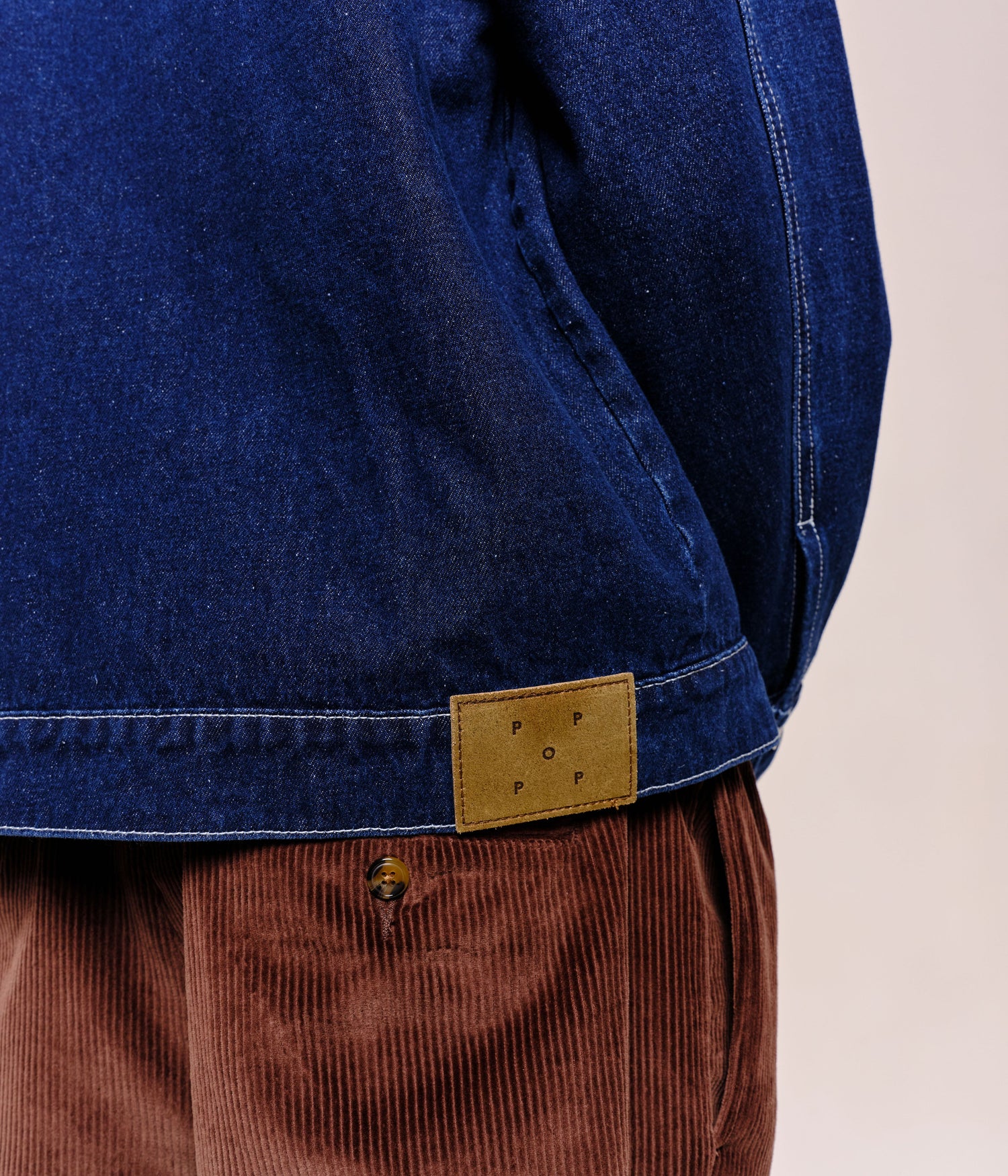 Pop Full Button Jacket Rinsed Denim