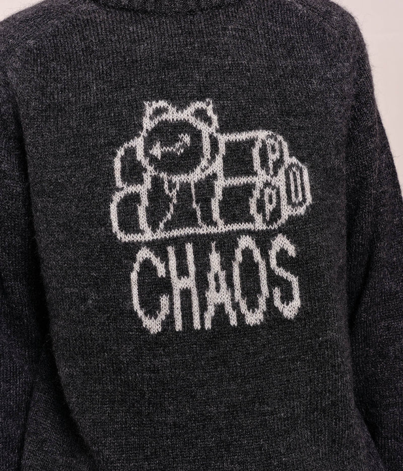 Pop Knitted Chaos Crewneck Anthracite