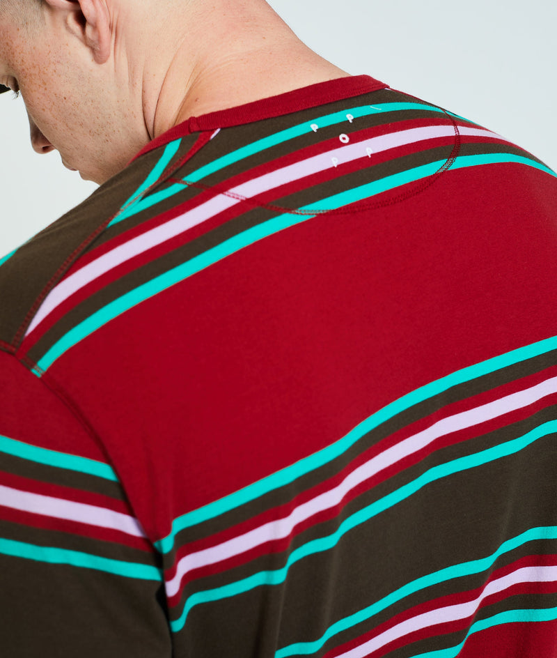 Pop Striped Longsleeve T-Shirt Rio Red
