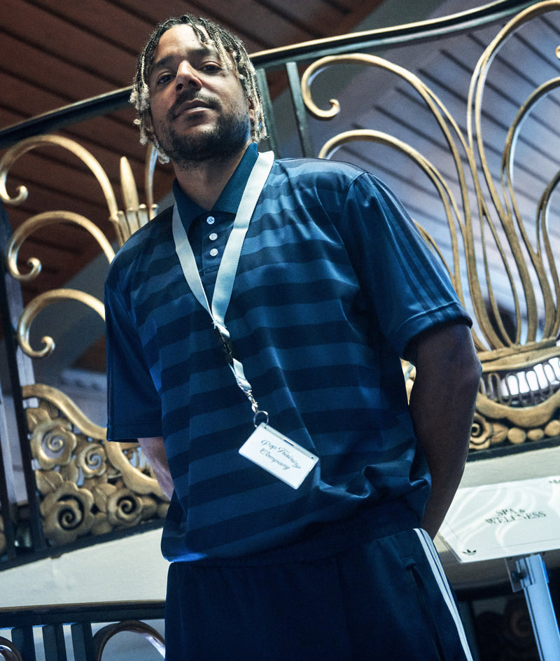 Pop & Adidas Polo SS T-Shirt Navy/Blue