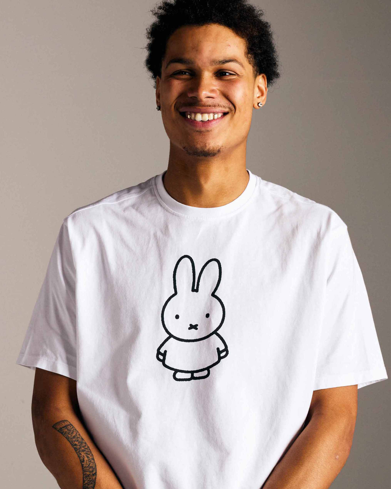 Miffy & Pop FS BS Logo T-Shirt White