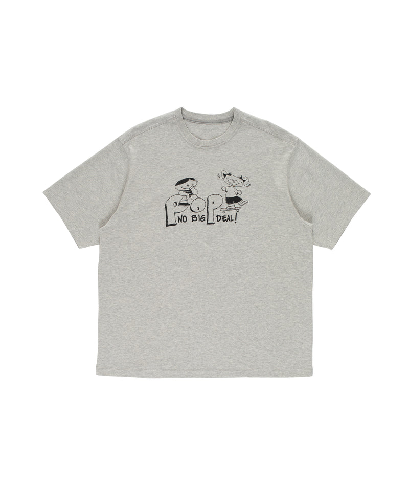 Pop No Deal T-Shirt Heather Grey