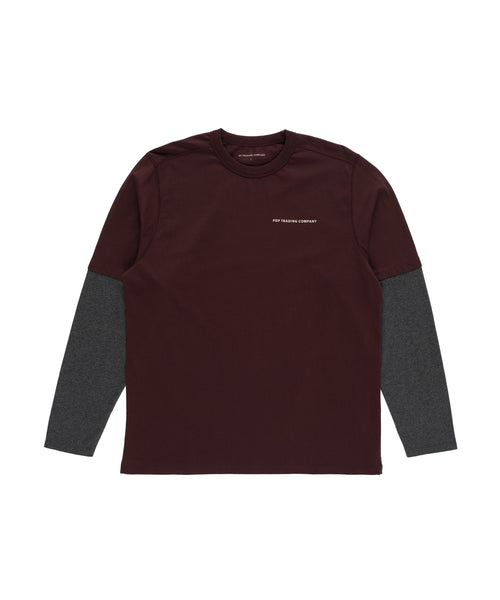Featured Product Image Of Pop Logo Sleeve T-Shirt Fudge/Charcoal Heather