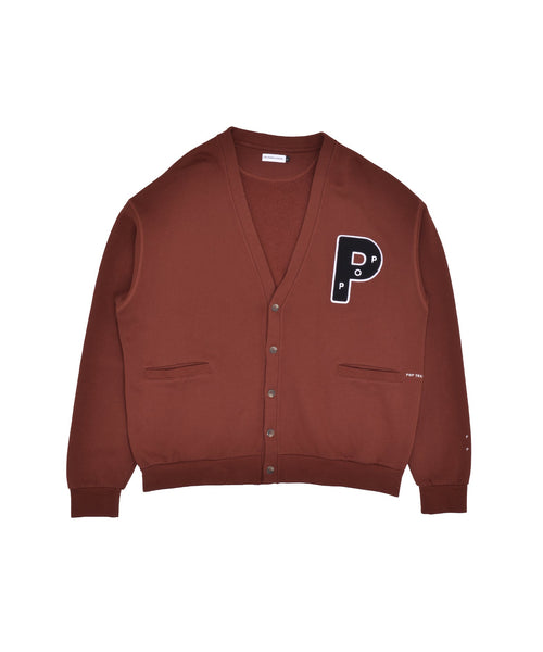 Featured Product Image Of Pop Big P Cardigan Sweat Fired Brick