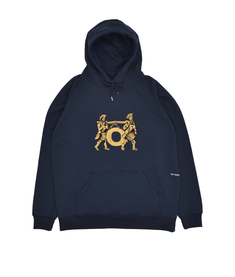 Pop Carry O Embroidered Hooded Sweat Navy