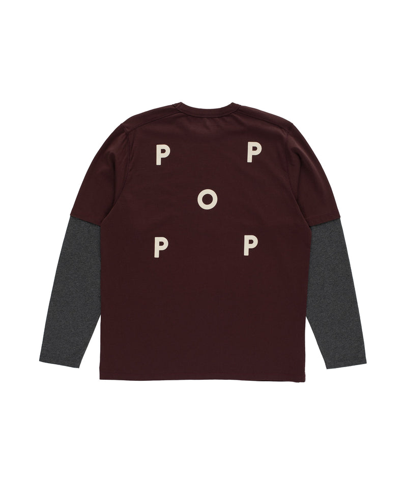 Pop Logo Sleeve T-Shirt Fudge/Charcoal Heather