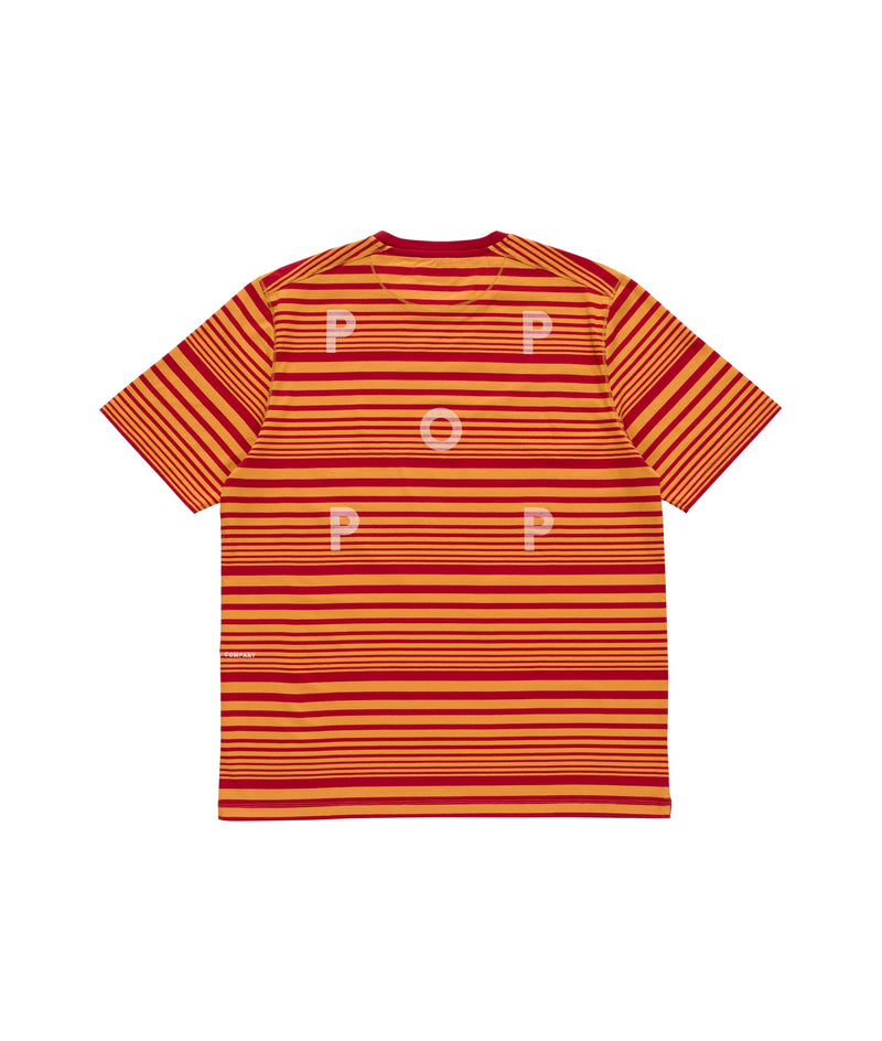 Pop Striped Logo T-Shirt Island Poppy