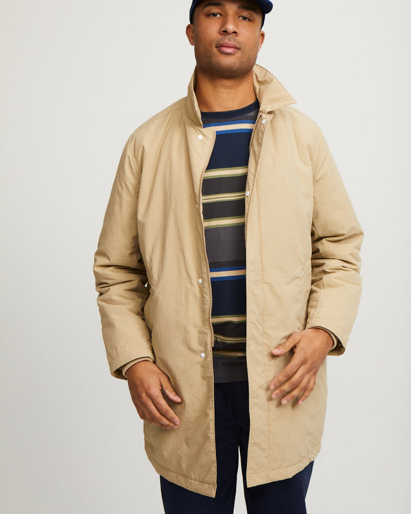 Pop Padded Trenchcoat White Pepper