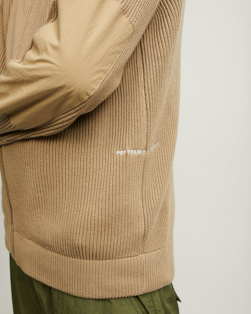 Pop Fullzip Knitted Vest White Pepper