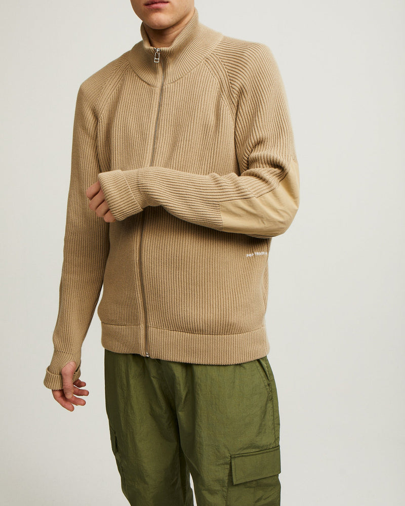 Pop Fullzip Knitted Vest White Pepper