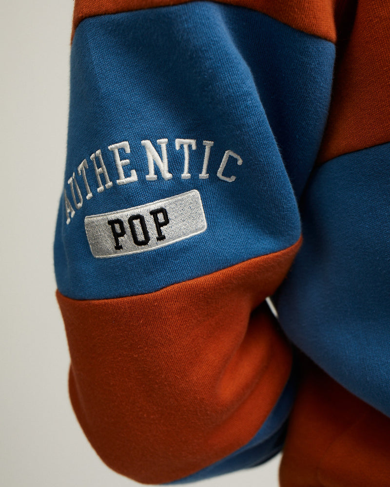 Pop Striped Henley Sweat Limoges