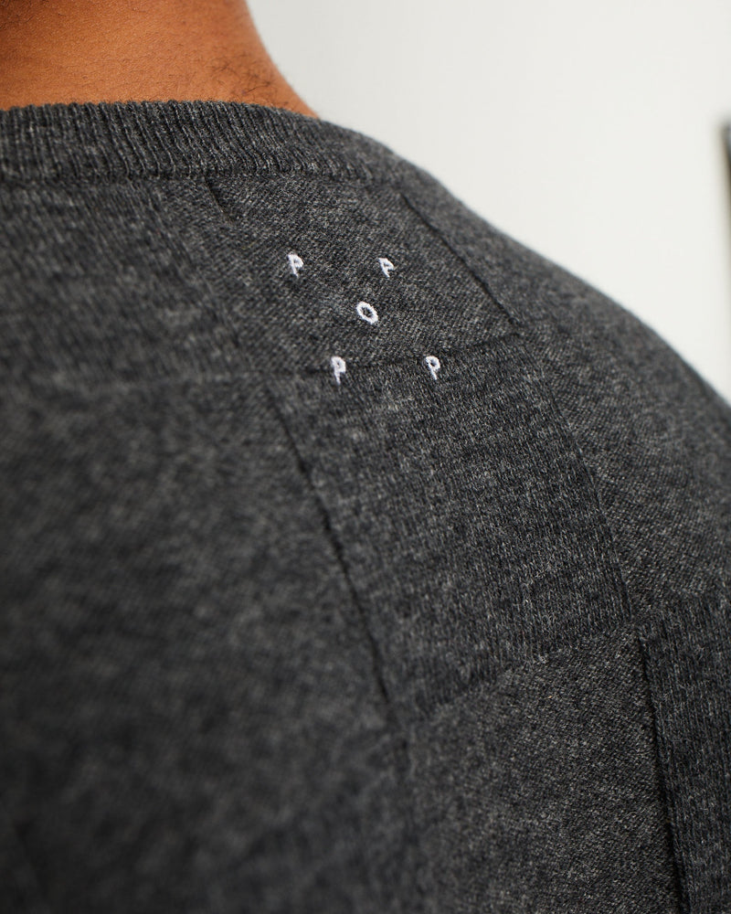 Pop Checked Panel Knitted Crewneck