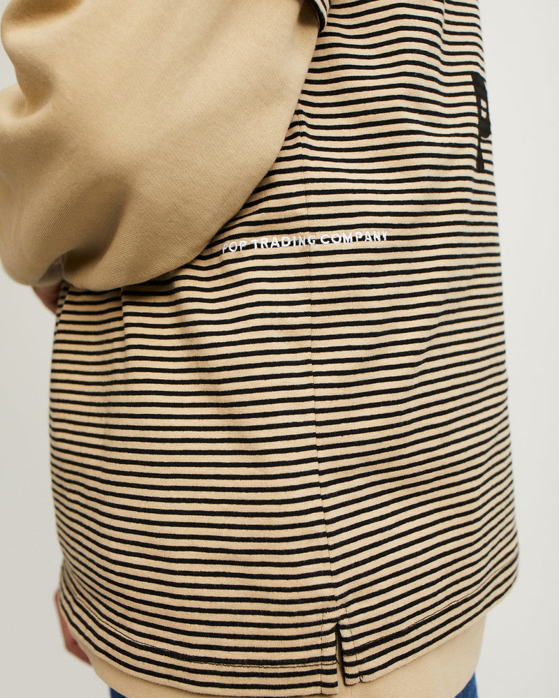 Pop Striped Logo T-Shirt Black/White Pepper