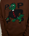 Pop Smoking Dragon Knitted Crewneck Rain Drum