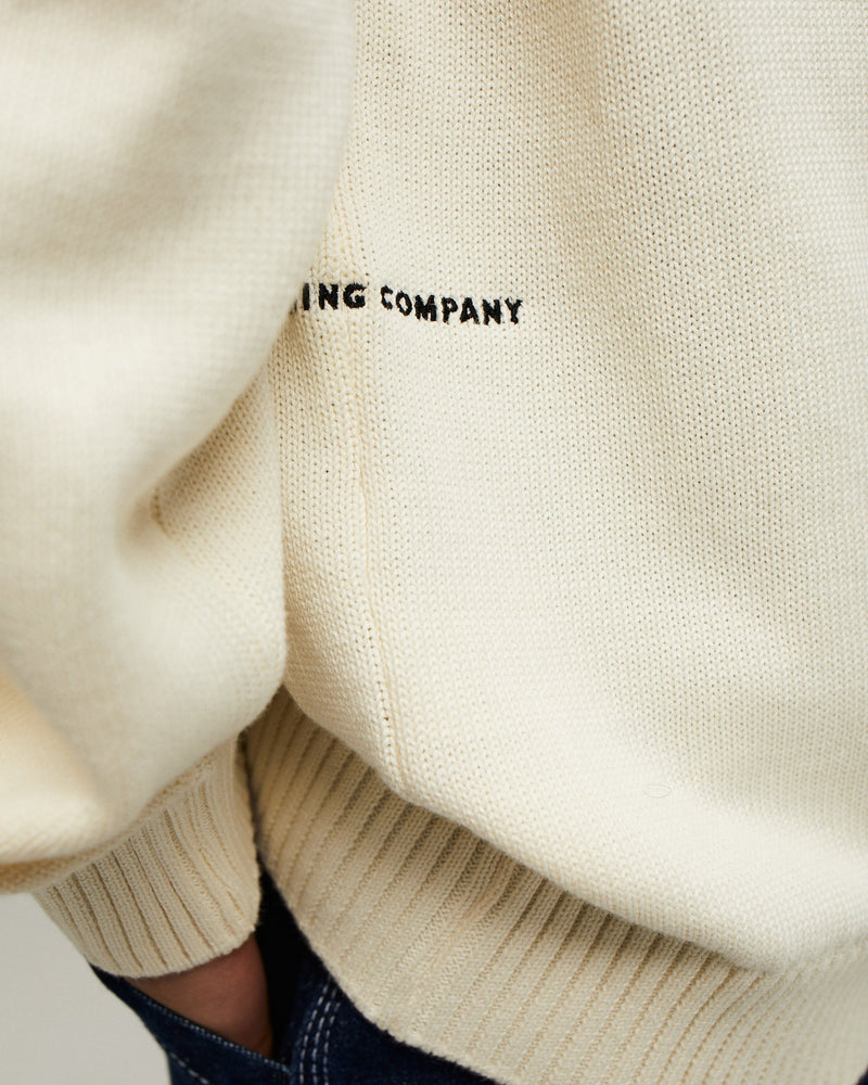 Pop Arch Knitted Crewneck Off White
