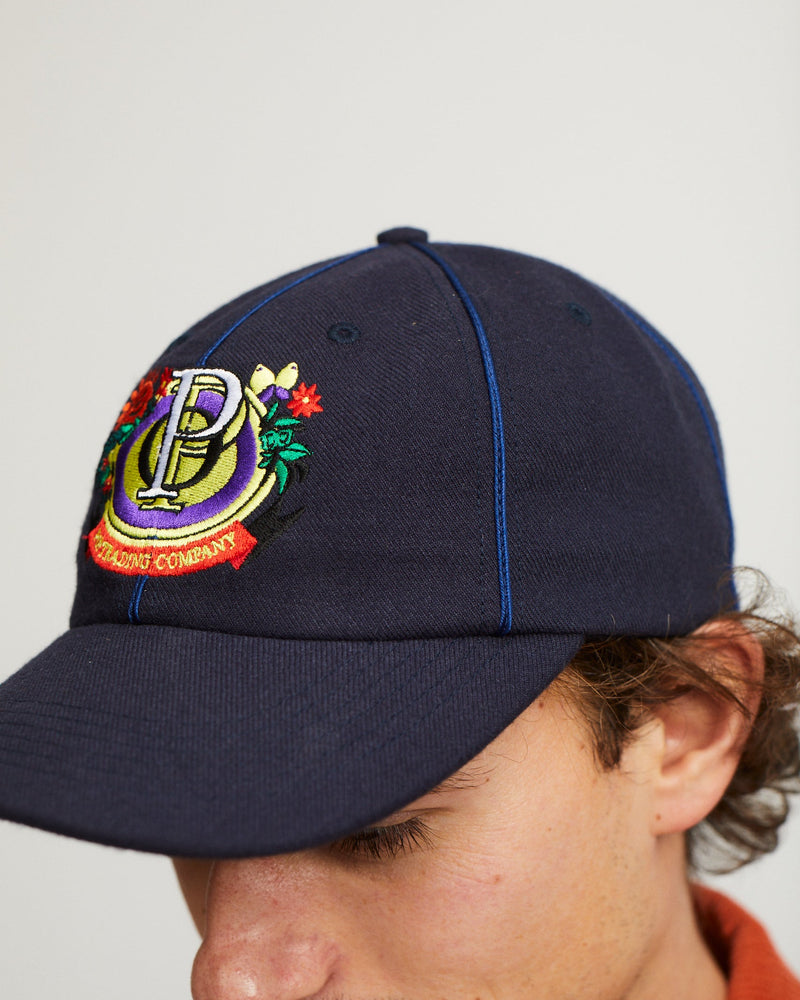Pop Floral Crest Sixpanel Hat Navy