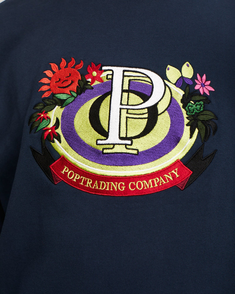 Pop Floral Crest Sixpanel Hat Navy