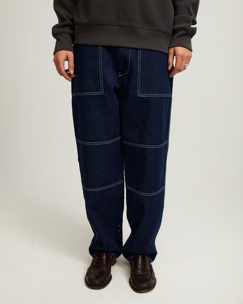 Pop Phatigue Farm Pants Rinsed Denim