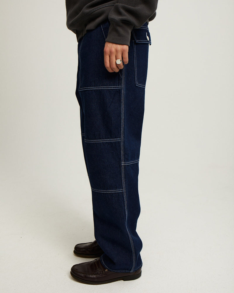 Pop Phatigue Farm Pants Rinsed Denim