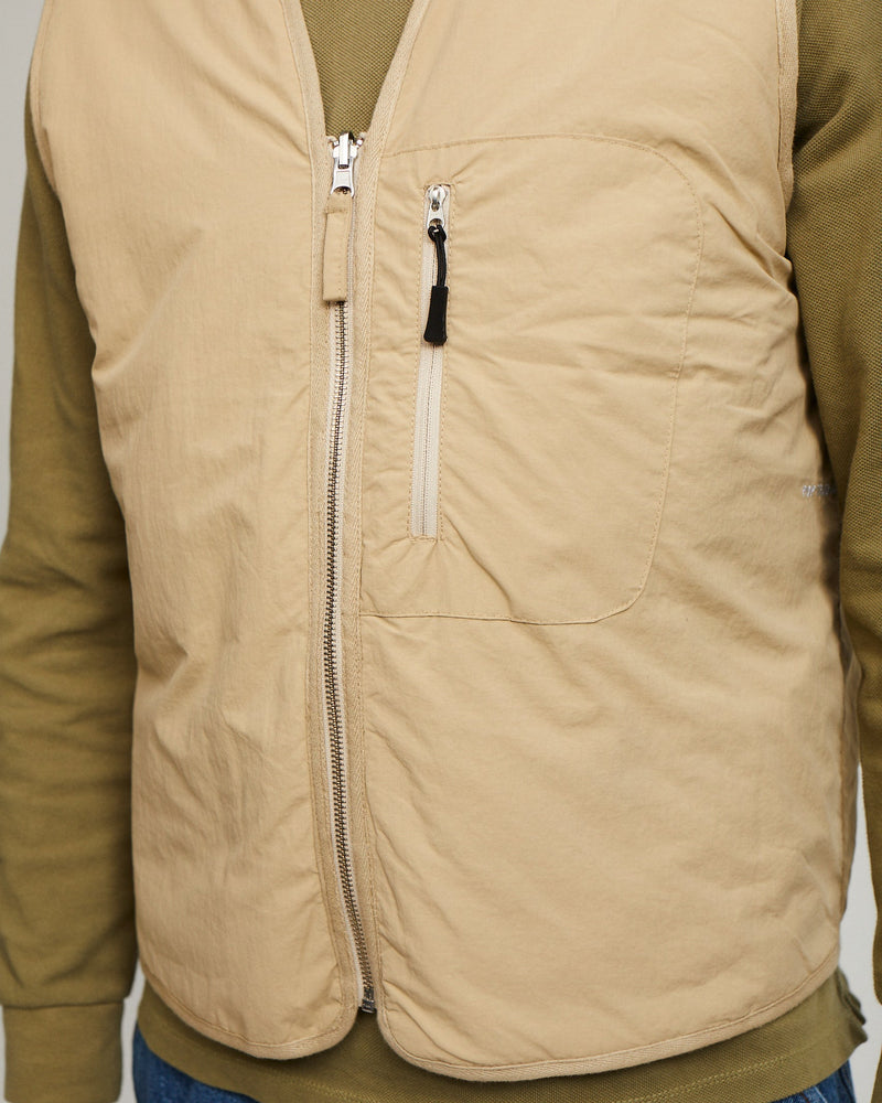 Pop Harold Reversible Vest White Pepper