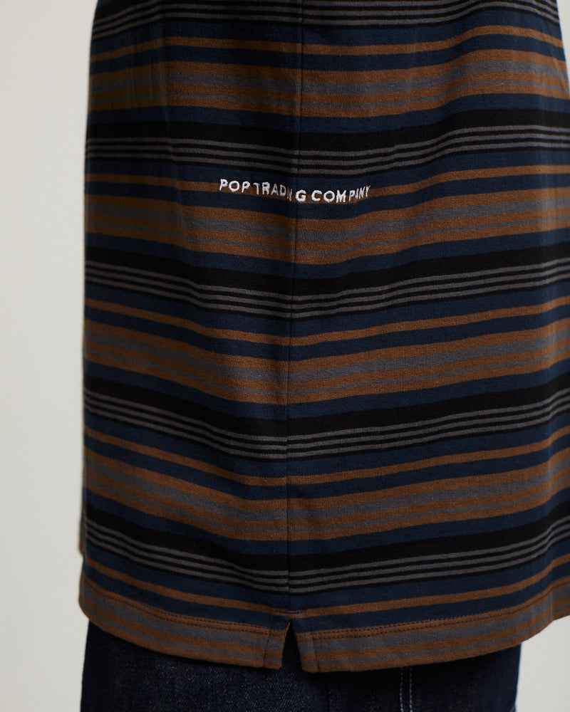 Pop Striped Longsleeve T-Shirt Rain Drum