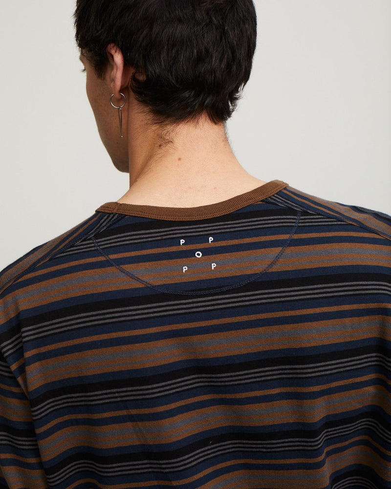 Pop Striped Longsleeve T-Shirt Rain Drum