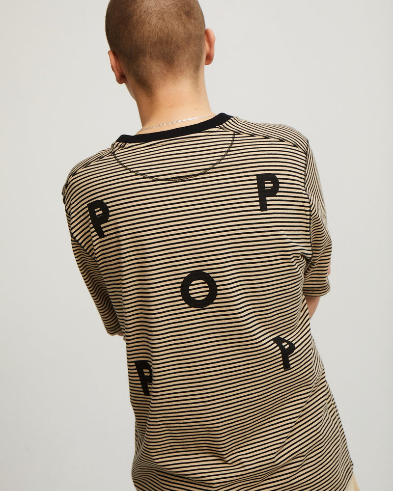 Pop Striped Logo T-Shirt Black/White Pepper