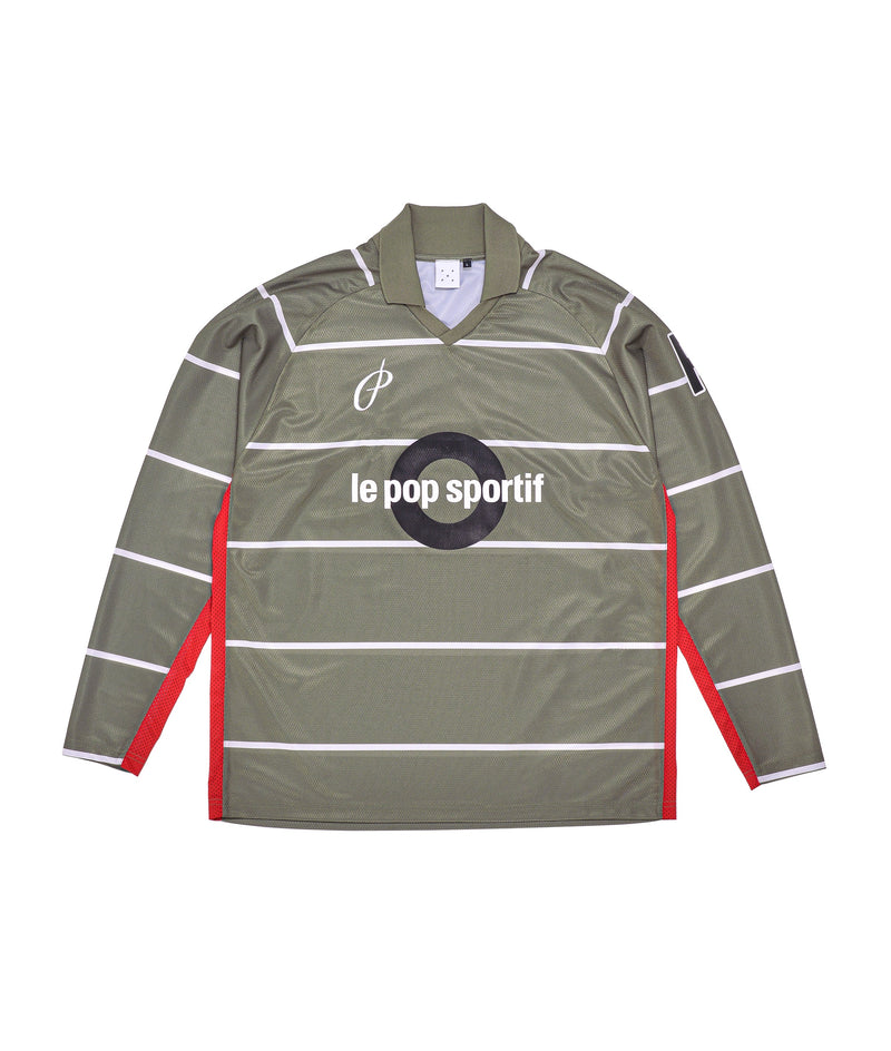 Pop Striped Sportif Longsleeve T-Shirt Loden Green