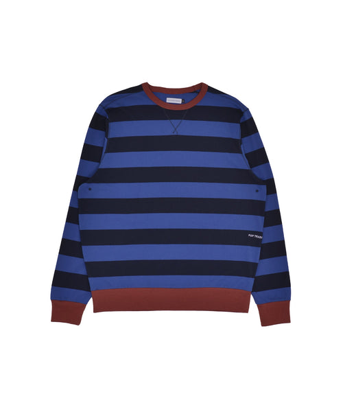 Featured Product Image Of Pop Striped Crewneck Sweat Sodalite Blue