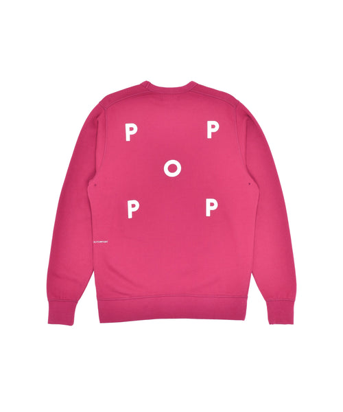 Featured Product Image Of Pop Logo Crewneck Sweat Raspberry/White