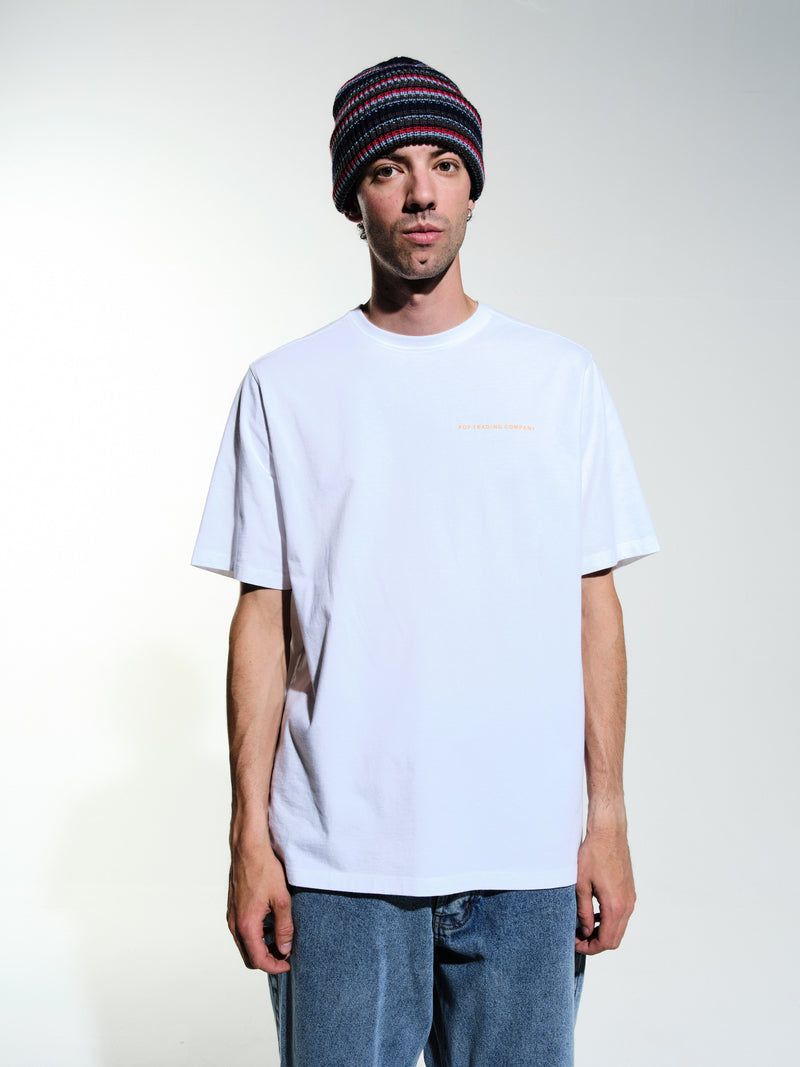 Pop Logo T-Shirt White/Island Poppy