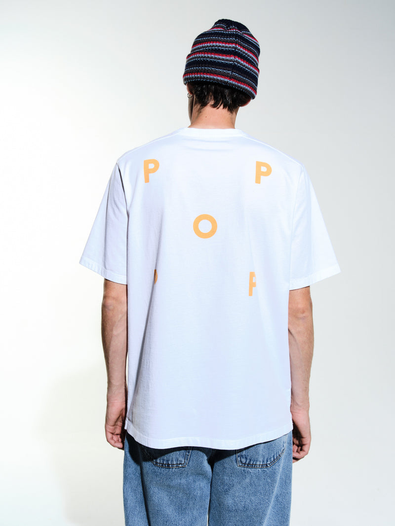 Pop Logo T-Shirt White/Island Poppy