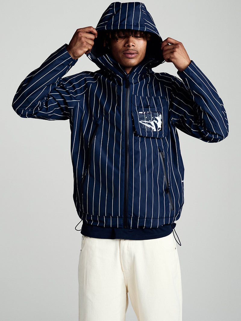 Pinstripe Oracle Jacket Navy/White