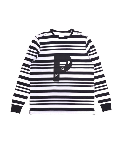 Featured Product Image Of Pop Big P Striped Longsleeve T-Shirt Black/White