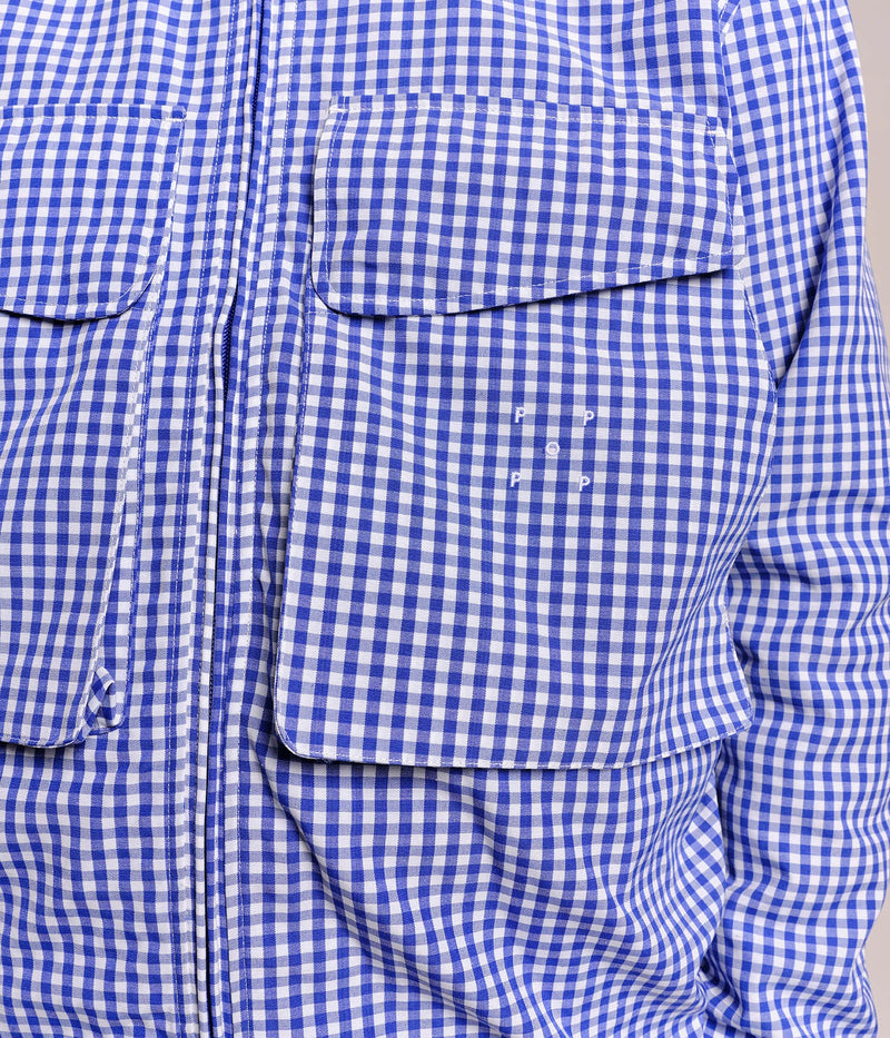 Pop Checked Boxer Shirt Twilight Blue/White