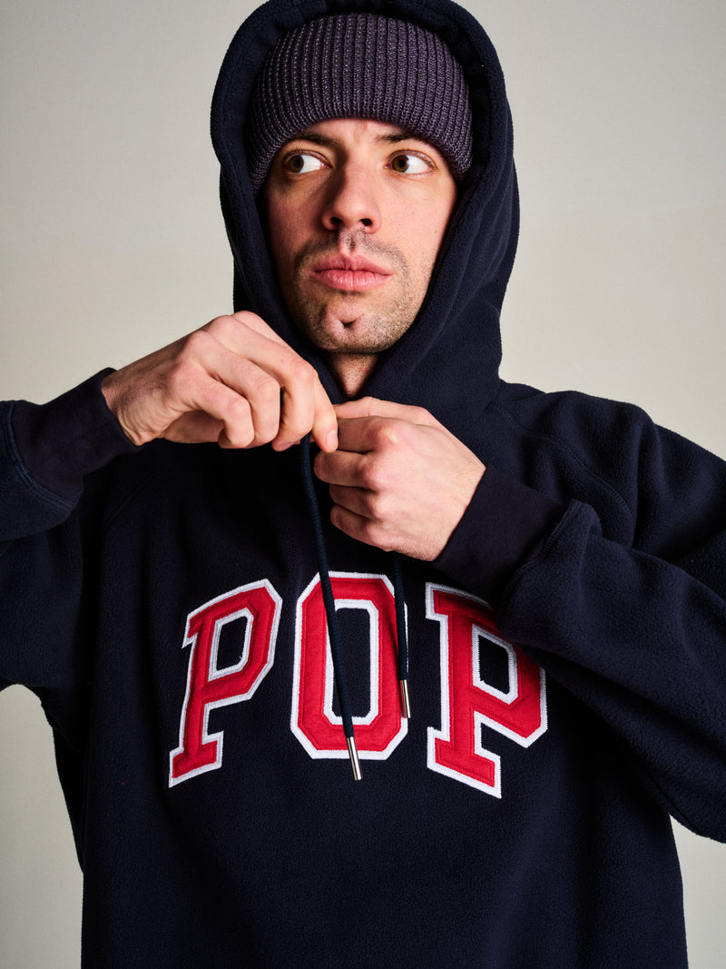 Pop Arch Hooded Sweat Navy