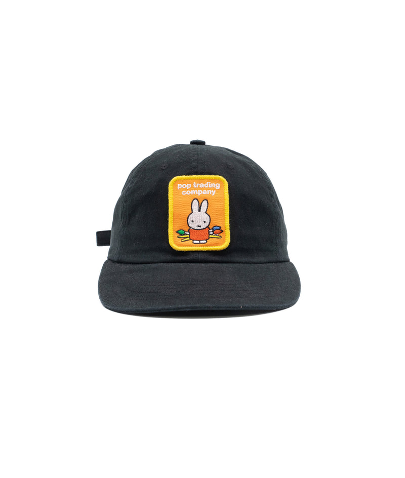 Miffy & Pop Patch Sixpanel Hat Black